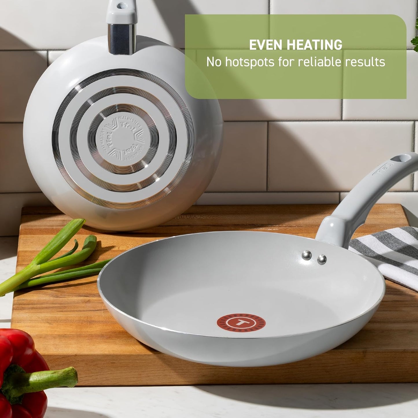 T-Fal Refresh Ceramic Nonstick Cookware Set, 12-Piece Ceramic Pots and