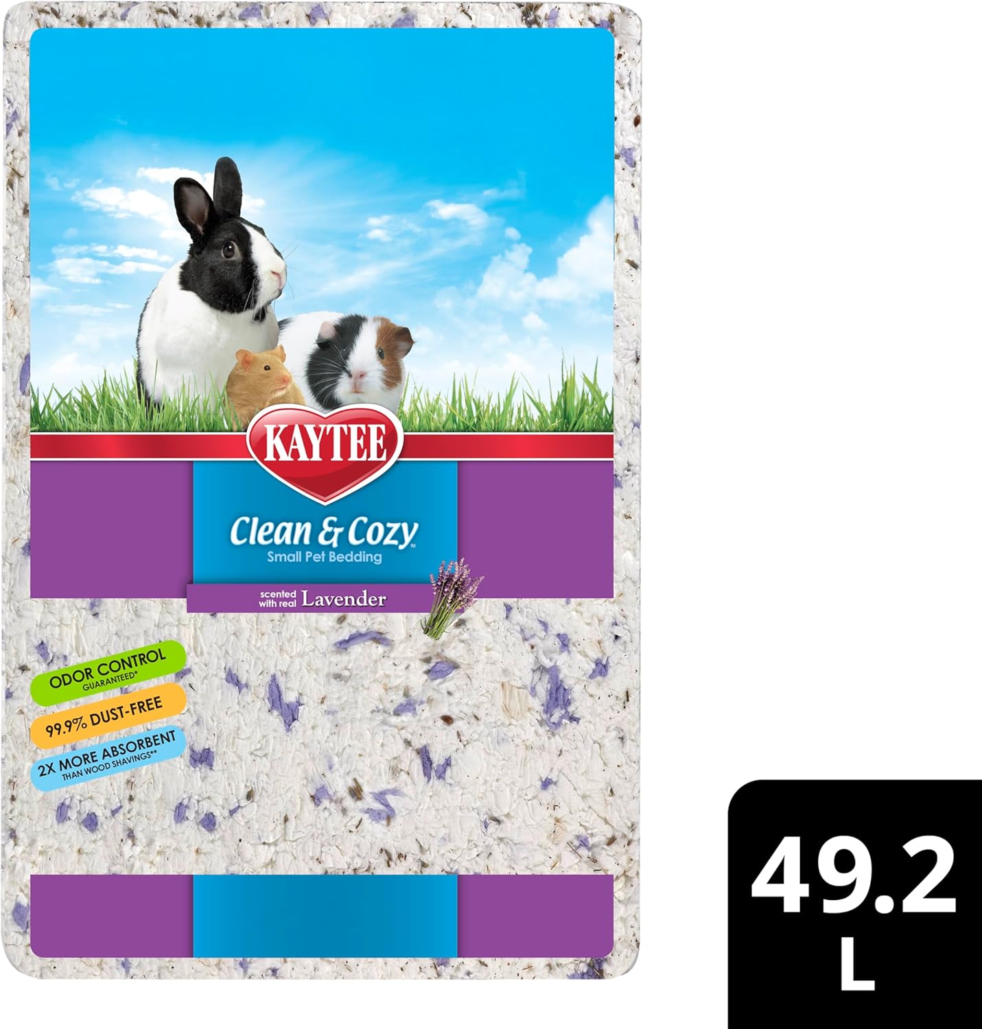 Kaytee Clean & Cozy Lavender Paper Bedding For Pet Guinea Pigs, Rabbit