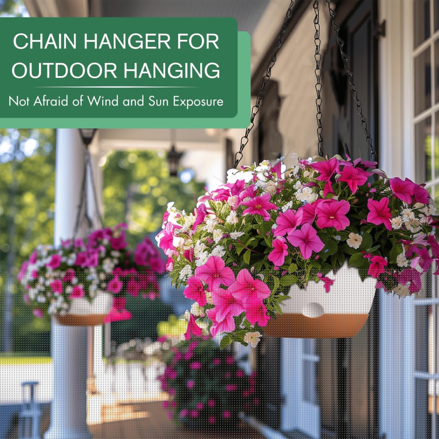 Set of 2-10 Inch Hanging Planters for Indoor Plants with Self-Watering