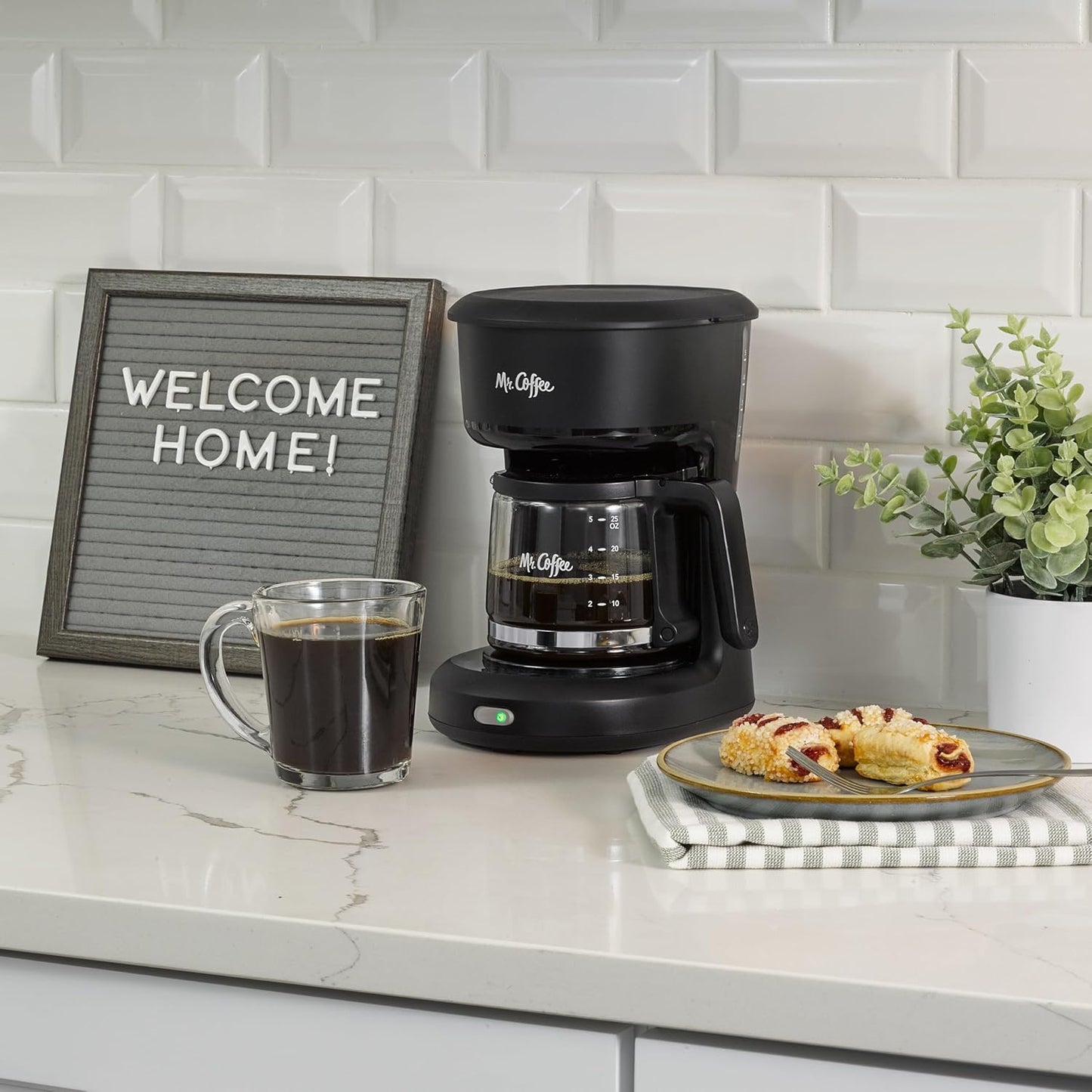 Mr. Coffee® 5-Cup Mini Brew Switch Coffee Maker, Black