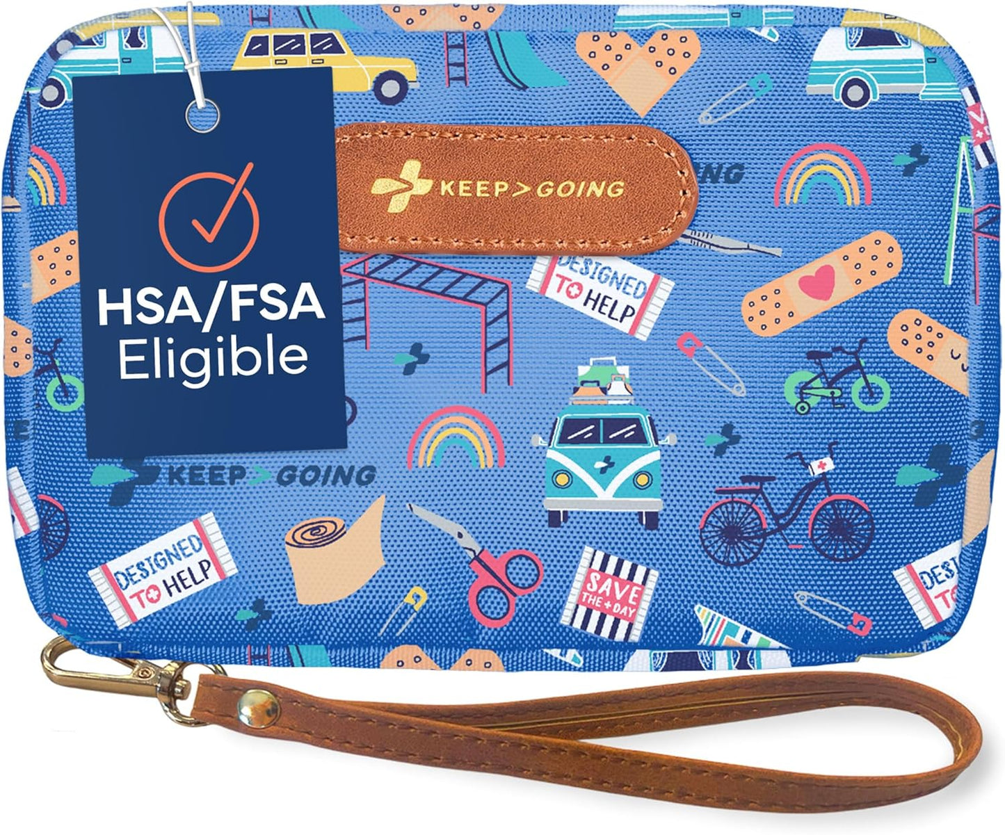 KeepGoing Travel First Aid Kit for Kids – 130 Pc. for Car, Home, Purse