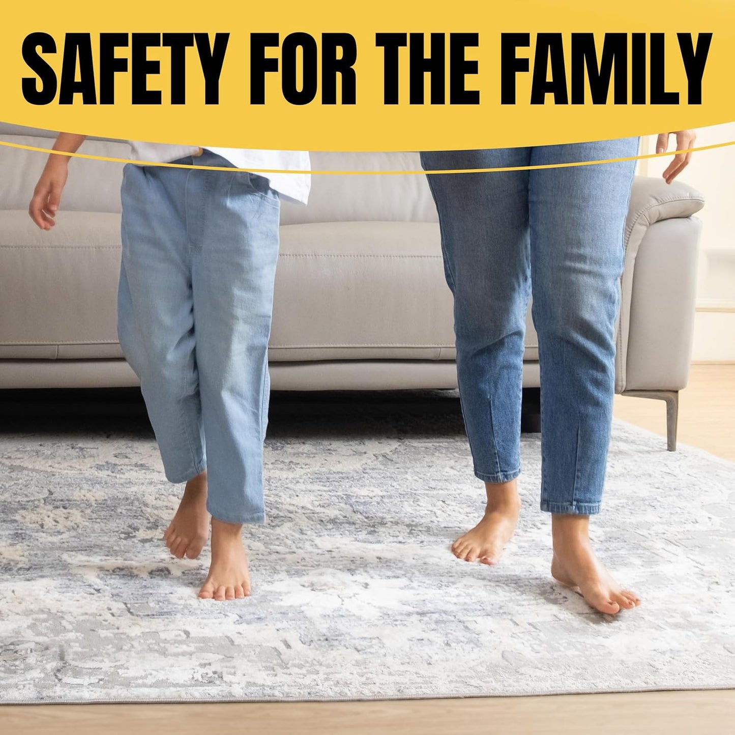 Double Sided Rug Tape [2 Inch x 30 yd] Carpet Tape for Securing Area Rugs to Carpets, Laminate, and Hardwood Floors, Easy to Remove and Restick Without Residue or Damage to Rug or Floor