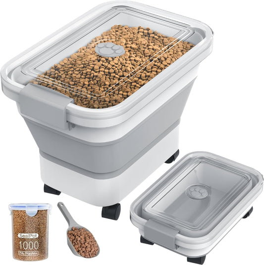 20-23 Lbs Dog Food Storage Container, Collapsible Dog Food Container w