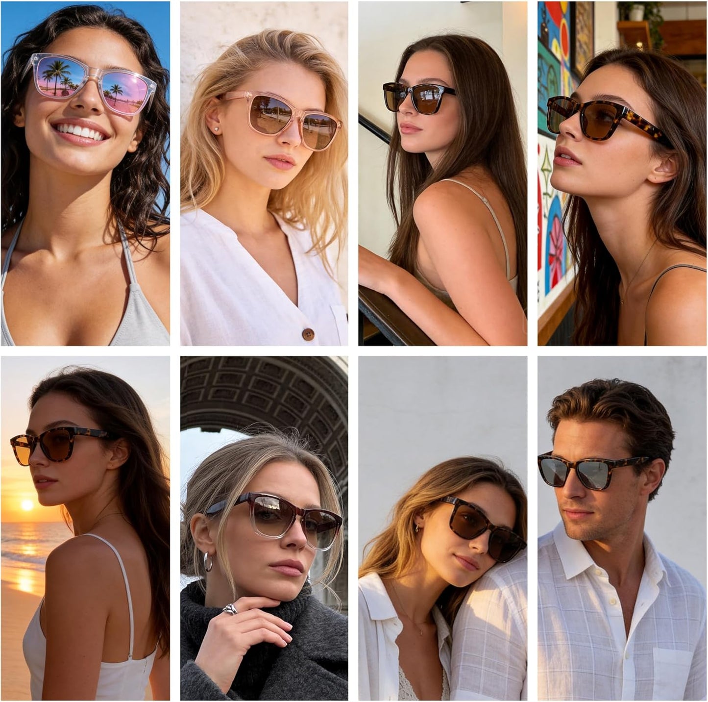 DANAMY Sunglasses Womens Polarized Sunglasses for Women Trendy Designe