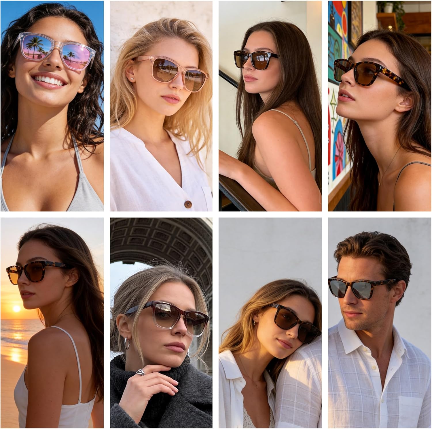 DANAMY Sunglasses Womens Polarized Sunglasses for Women Trendy Designe