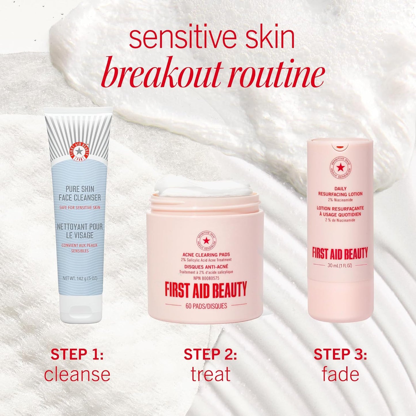 First Aid Beauty Acne Pads for Face - Maximum Strength Acne Treatment 