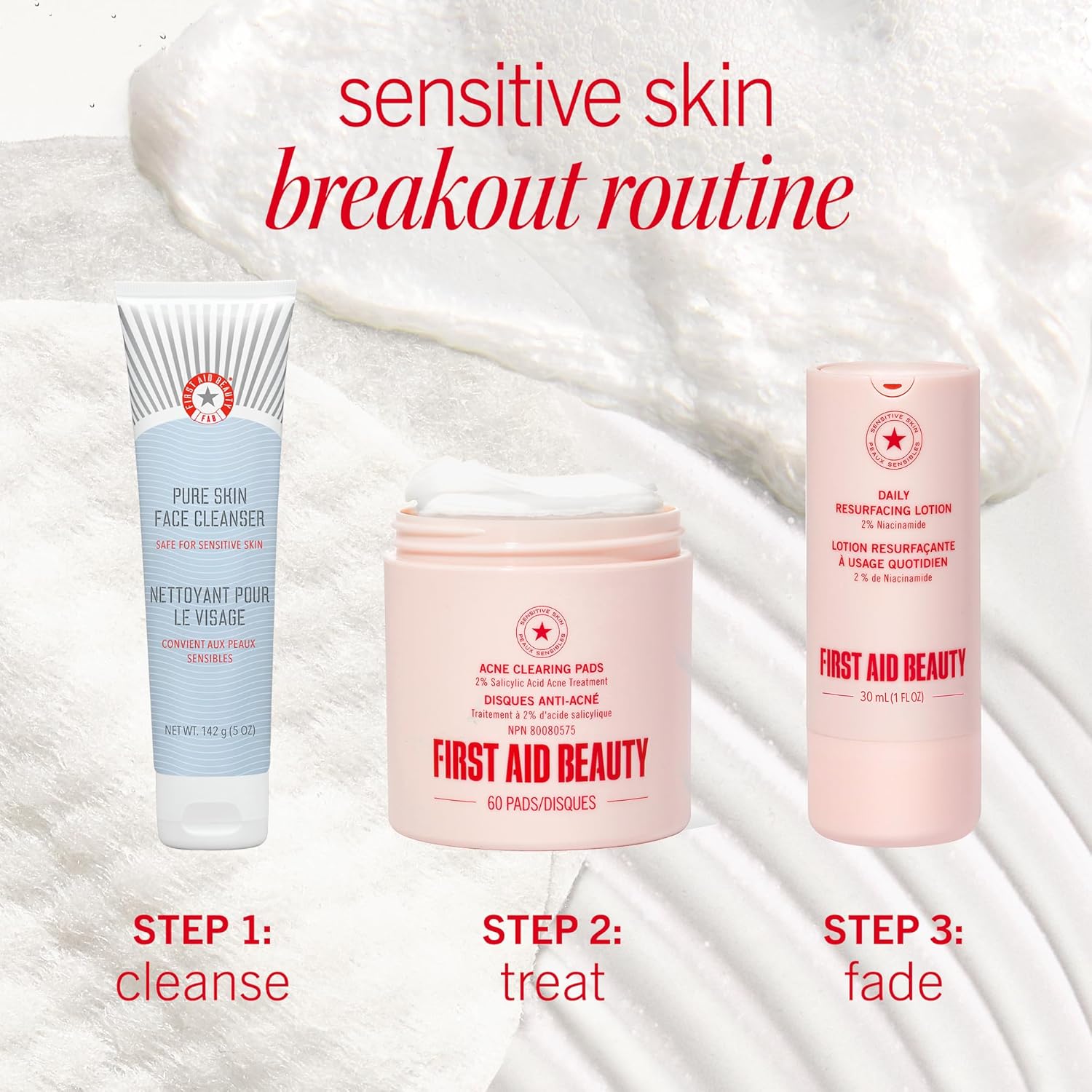 First Aid Beauty Acne Pads for Face - Maximum Strength Acne Treatment 