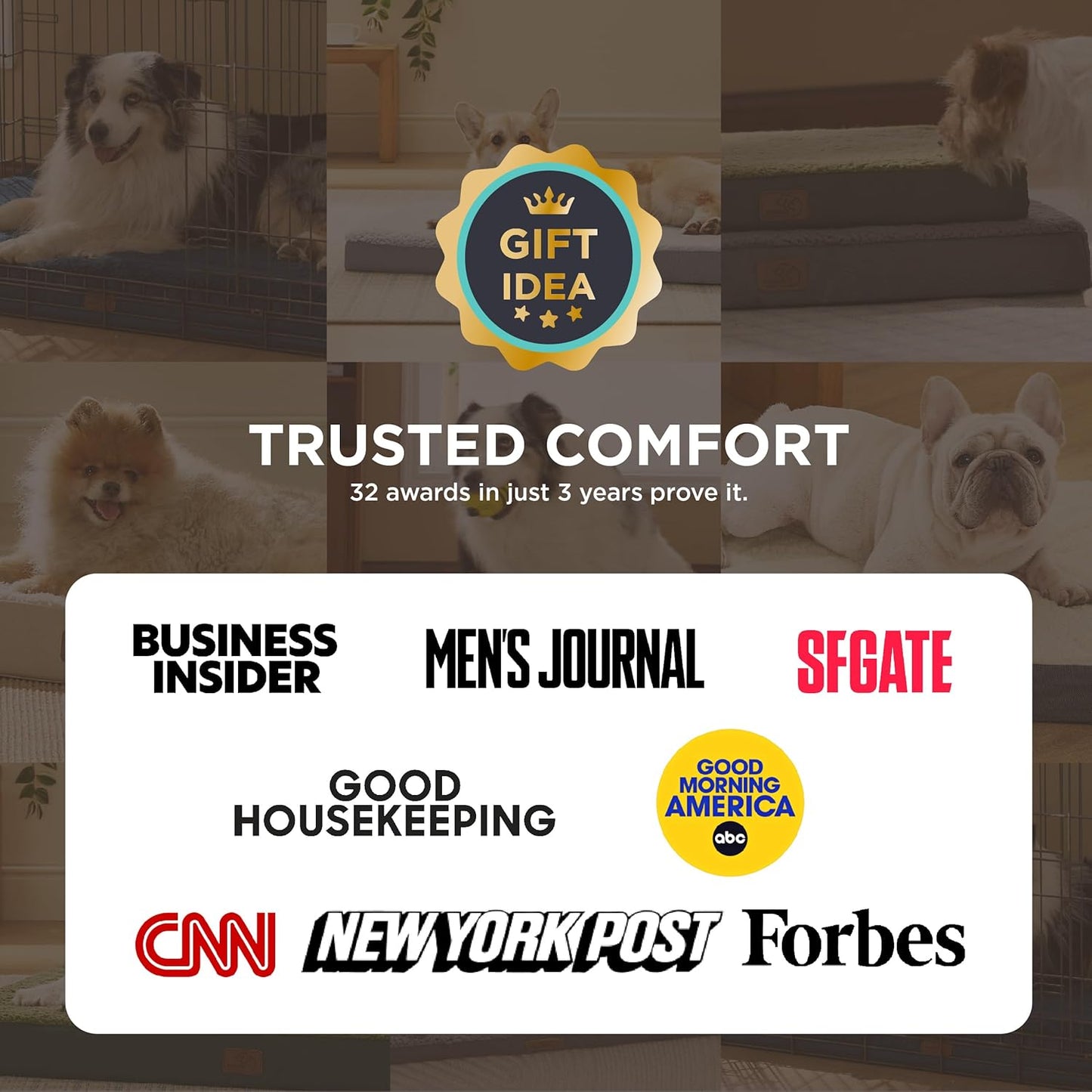 Bedsure Dog Beds Large Sized Dog - Comfy Flat Pet Beds with Removable 