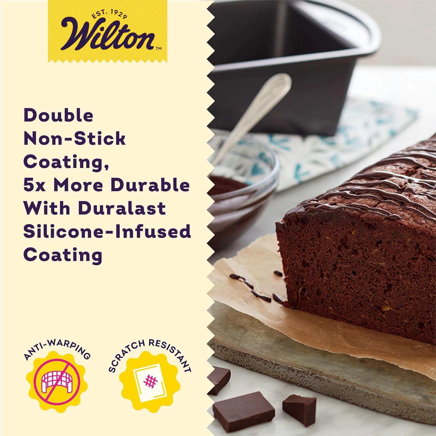 Wilton Platinum Non-Stick 9 x 5 in Loaf Pan, Stainless Steel Bakeware,