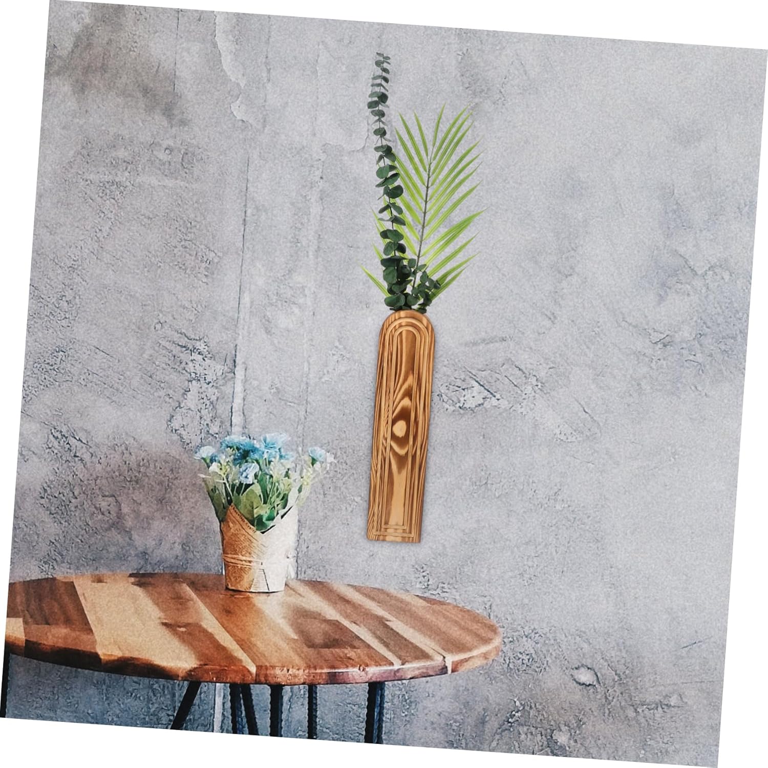 ERINGOGO Sturdy Wooden Wall Planter Hanging Greenery for Indoor Plants