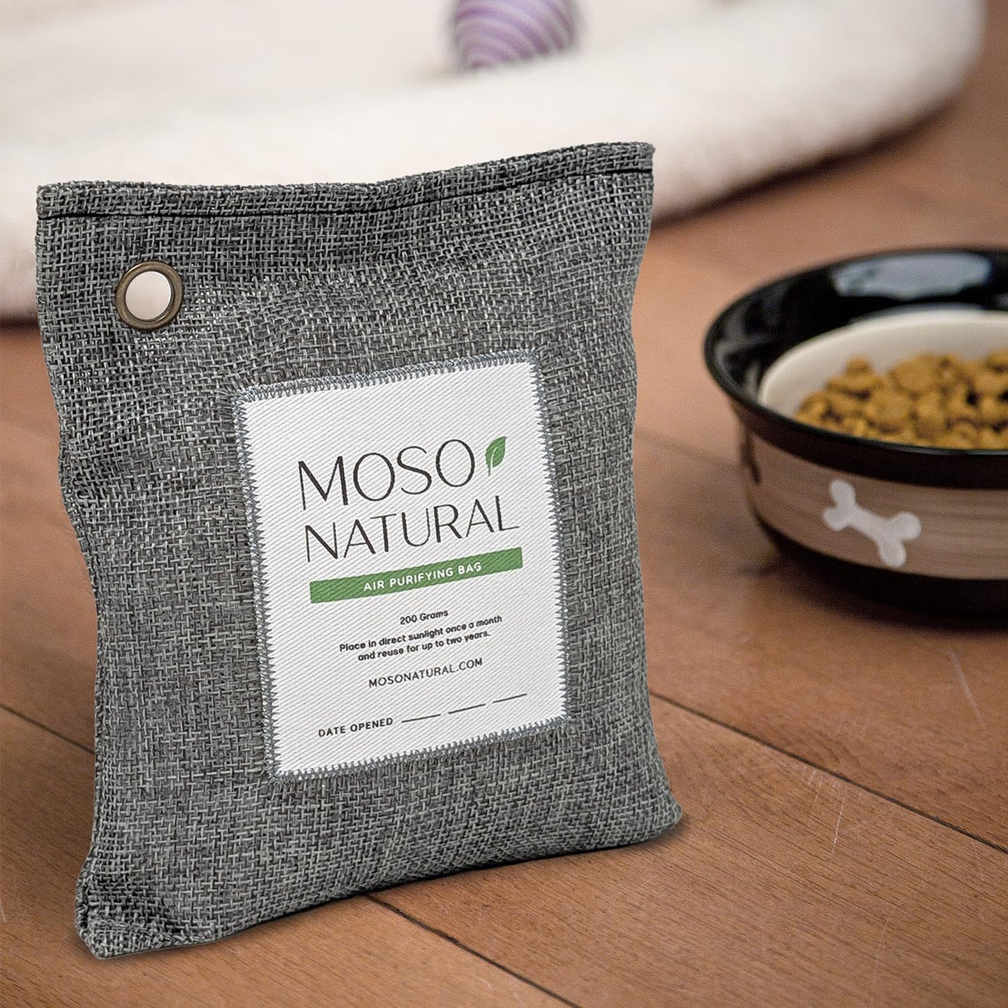 Moso Natural Air Purifying Bag 200g | HGTV Editor's Pick | Premium Bamboo Charcoal Odor Absorber for Home & Car | Closet Odor Eliminator & Car Air Freshener | Long Lasting Charcoal Bags Cover 90sqft