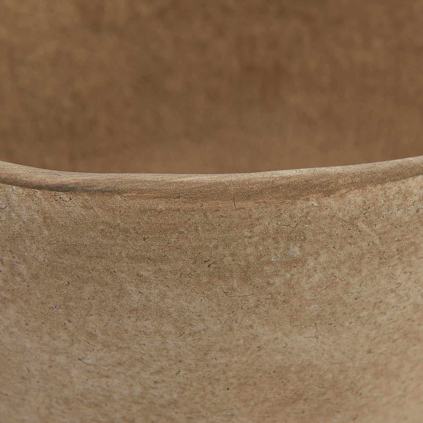 Creative Co-Op Boho Terracotta Footed Planter with Organic Edge, Matte Taupe