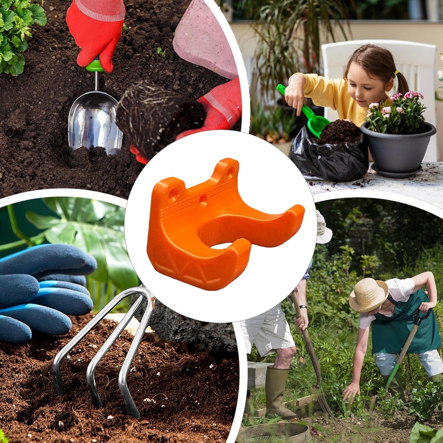 Garden Tool Hanger, Mop Broom Hooks, Rack with Wall Mount Shed Design,