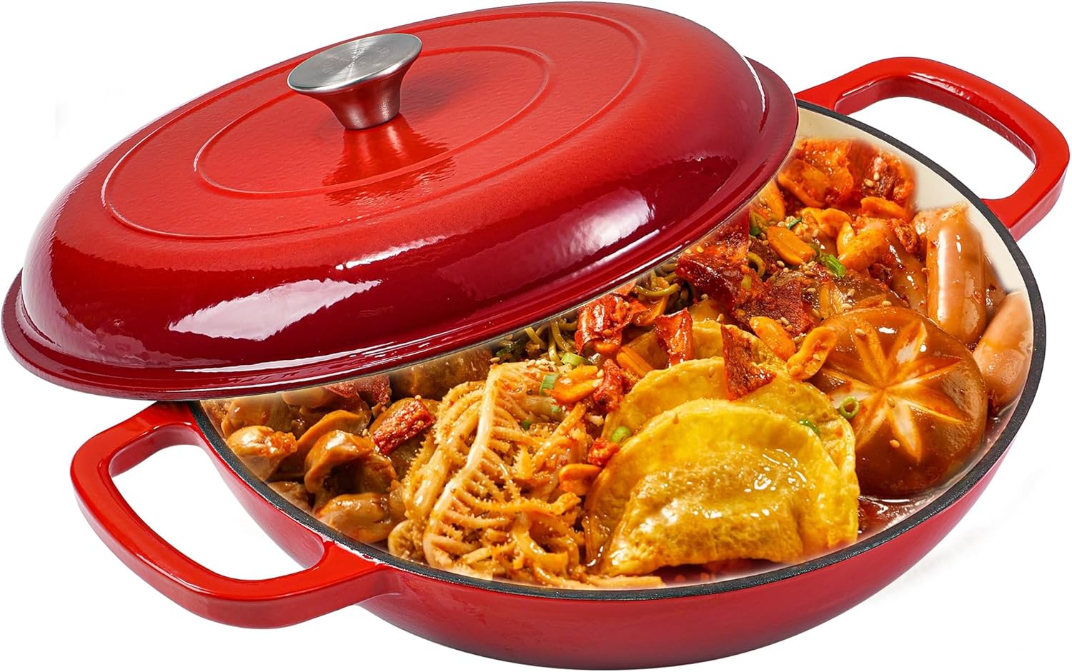 Vivicreate 3.5 Quart Enamel Cast Iron Dutch Oven Pot with Lid – Enamel