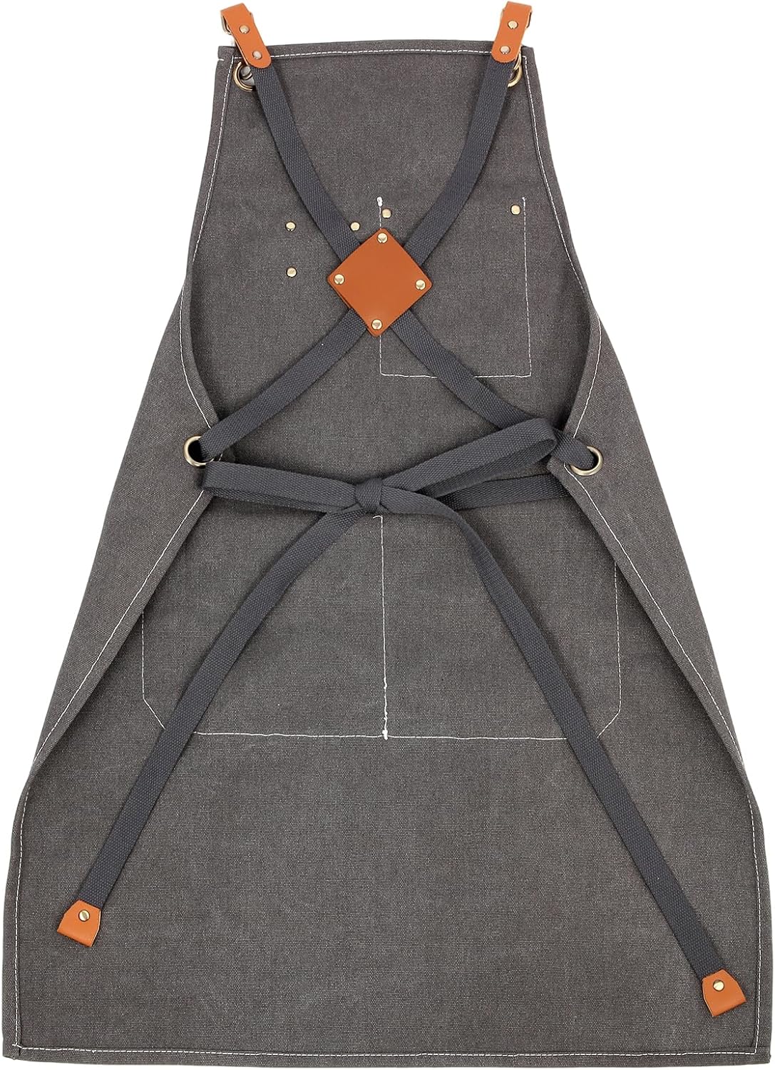 Men's Canvas Tool Apron, Heavy Duty Multi-Pocket Work Apron for Woodwo