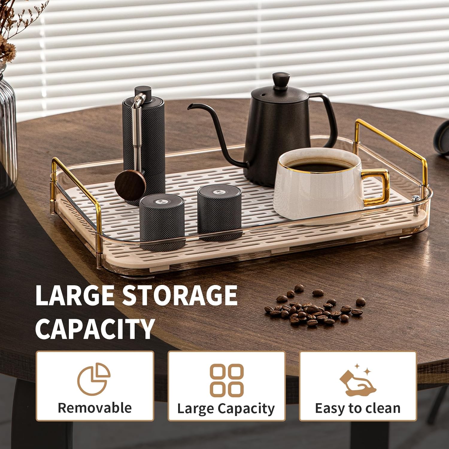 Seoneiro Whiskey Tray, Glass Cup Rack, Mug Holder, Coffee Cup Organize