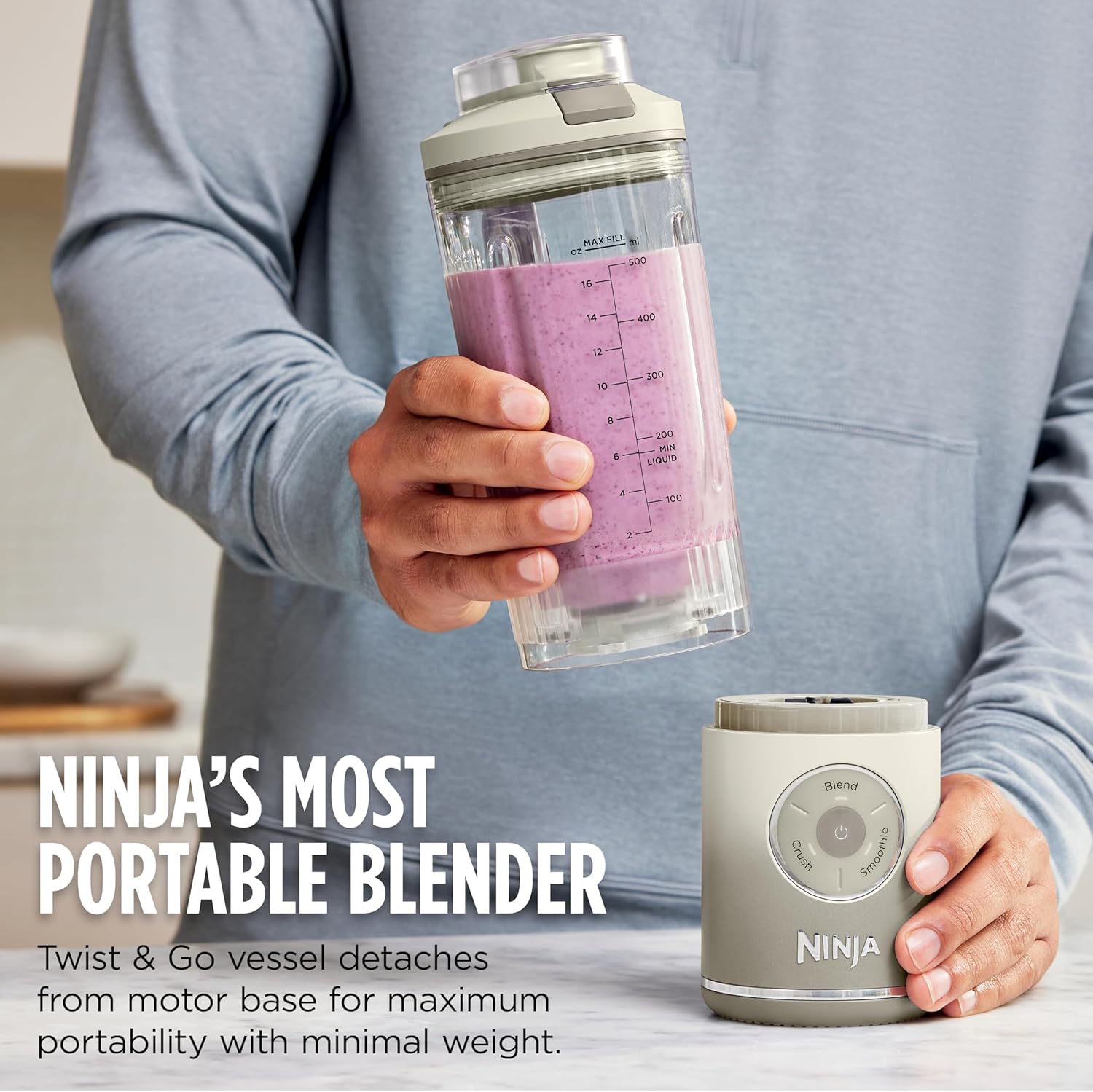 Ninja Blast Max, Portable Blender + Twist & Go, Personal Smoothie, Ble