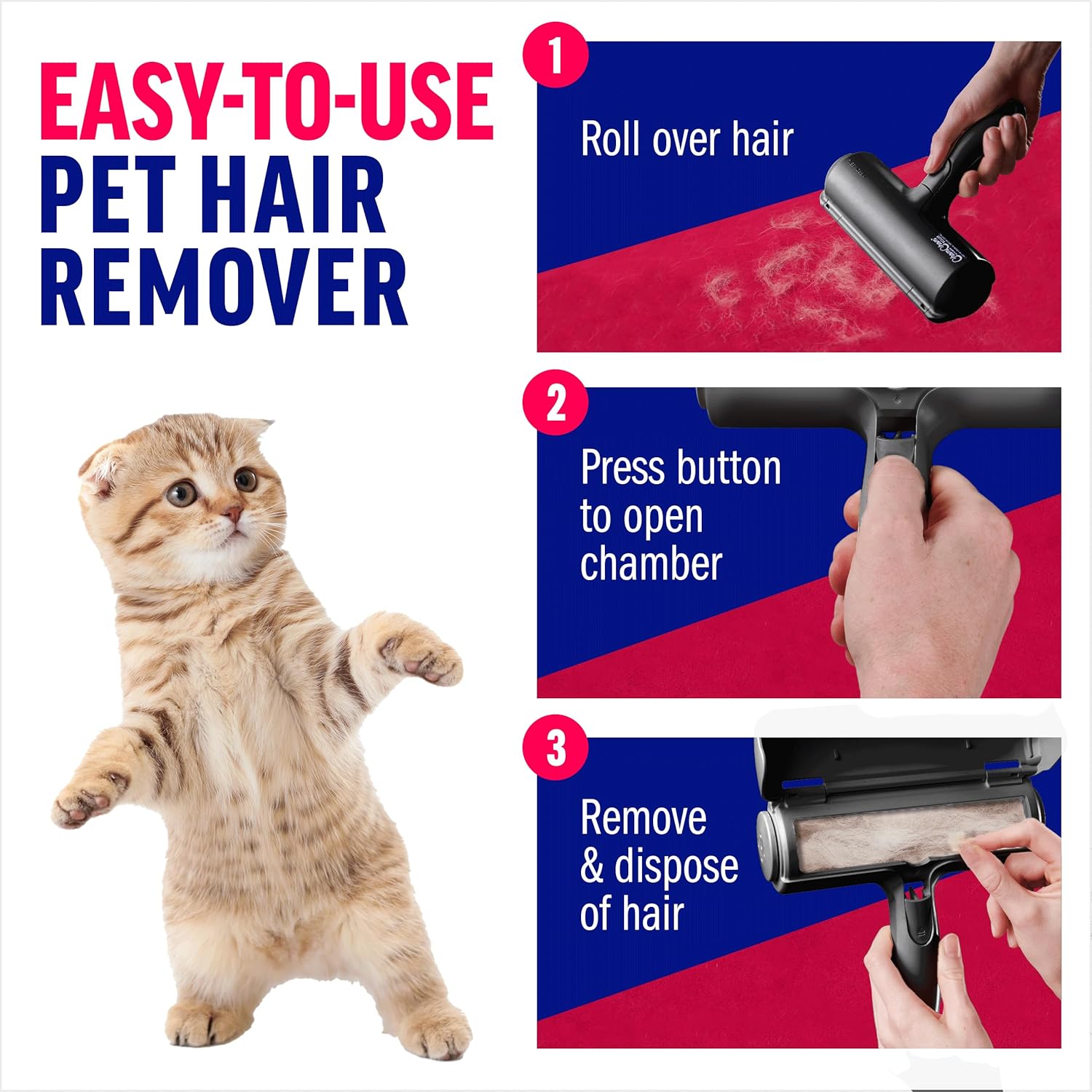 ChomChom Roller Pet Hair Remover – Original Size Reusable Lint Roller 
