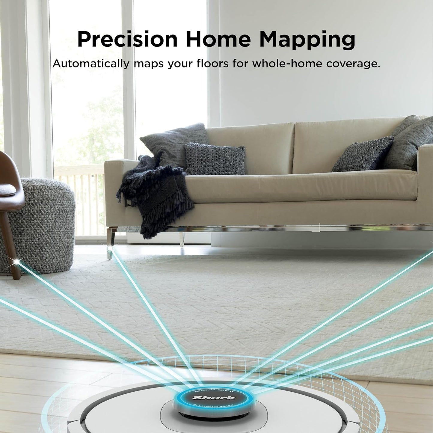 Shark AI Ultra Voice Control Robot Vacuum with Matrix Clean Navigation, Home Mapping, 60-Day Capacity, XL Self-Empty Base for Homes with Pets, Carpet & Hard Floors, Cool Grey, AV2511AE