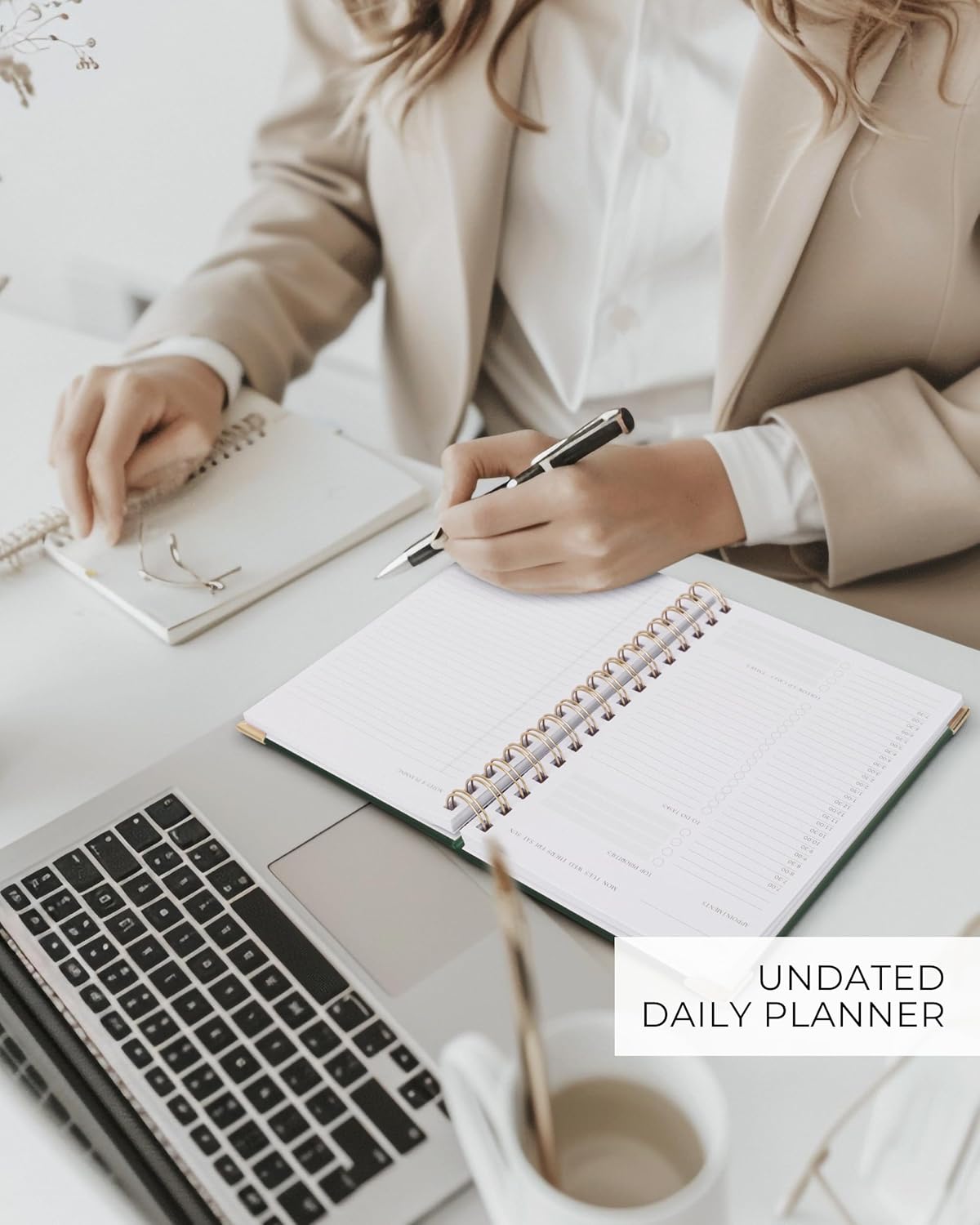 ZICOTO Aesthetic Daily Planner And Notebook With Hourly Schedule - Aes