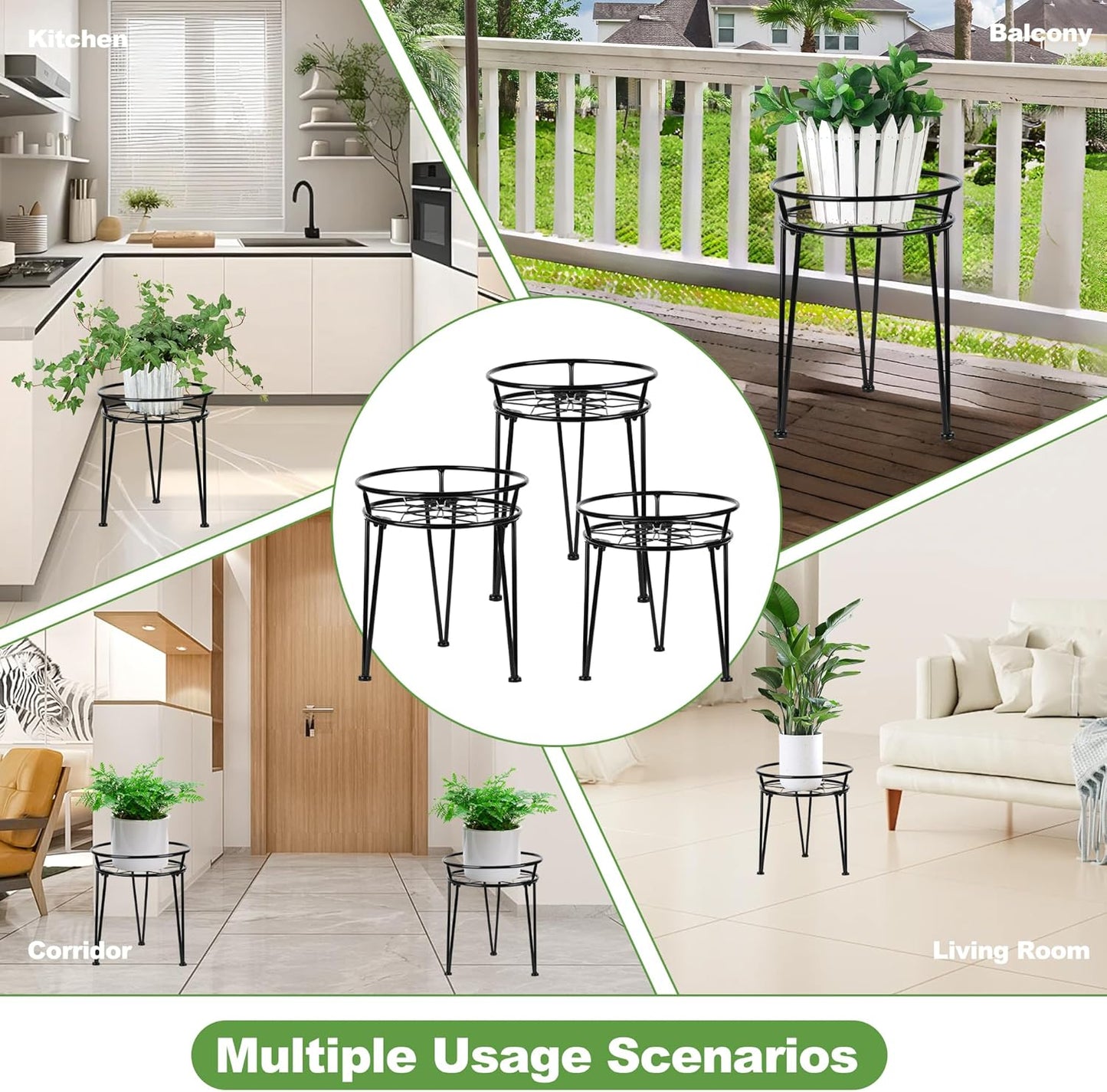 Metal Plant Stand, Plant Stand Indoor Outdoor, Metal Rustproof Flowers