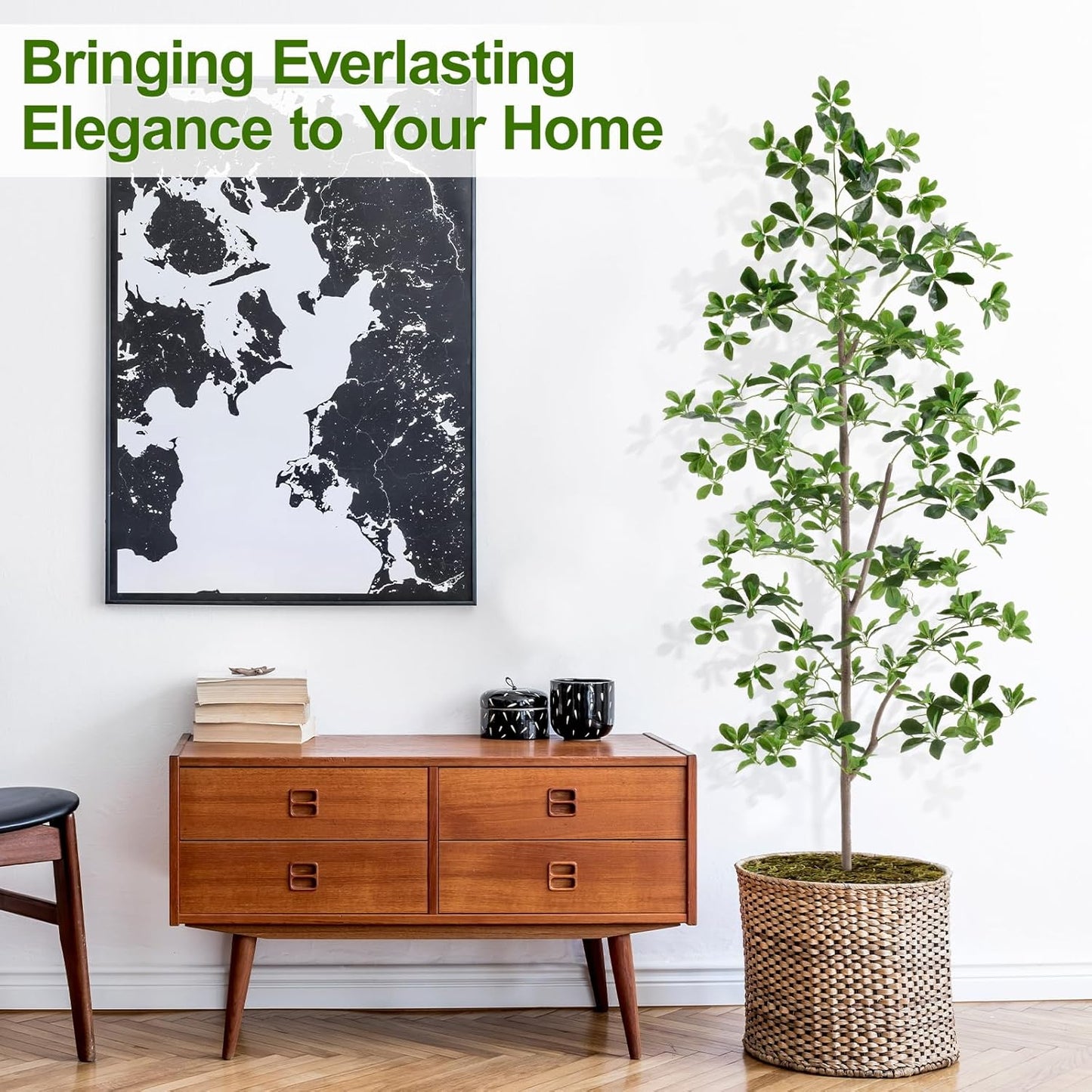 6ft Tall Artificial Black Olive Tree with 945 Lifelike Leaves, Tall Fake Greenery Olive Silk Plants Artificial Olive Tree Indoors in Pots, Faux Olive Tree for Living Room Office Decor