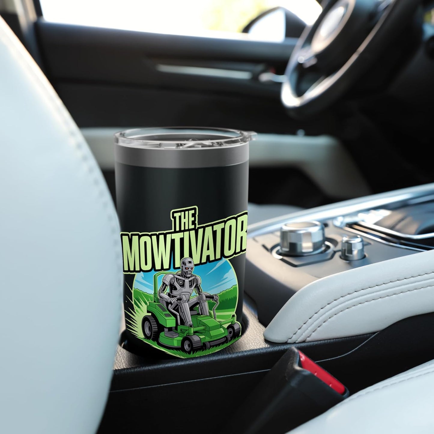 The MOWtivator/Zero-turn Funny Lawn care. Stainless Steel Insulated Tumbler