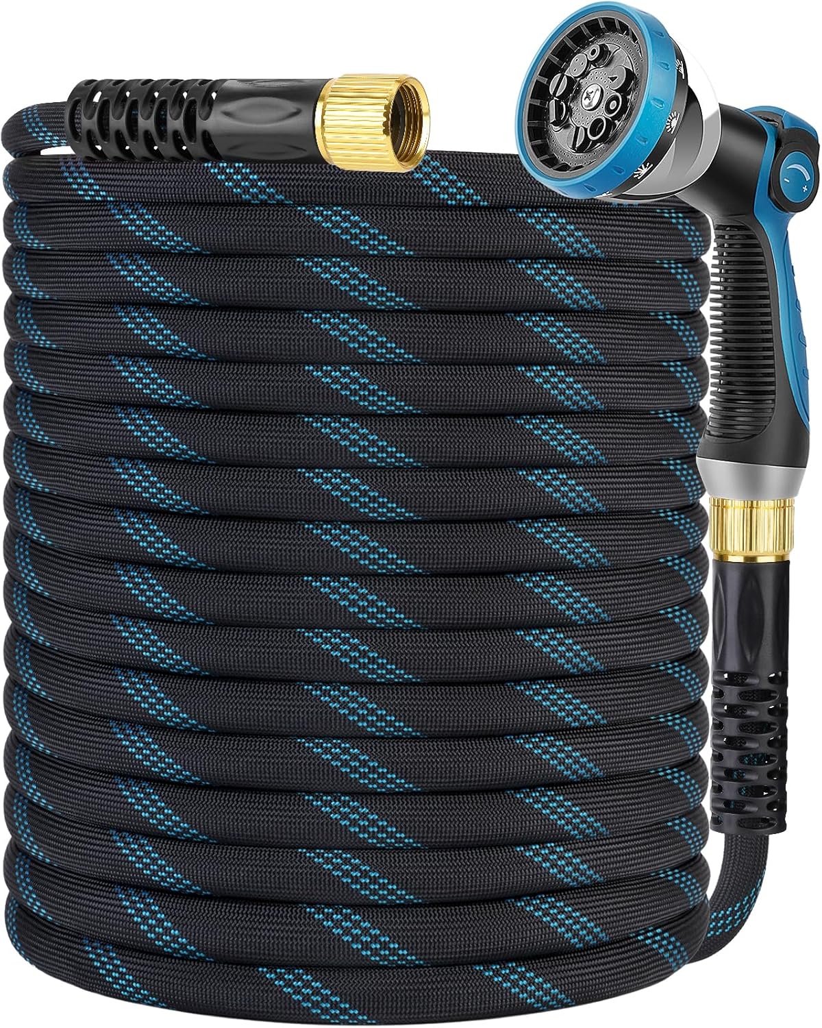 Non-Expanding Garden Hose 100 ft, Kink Free Flexible Water Hose with 1