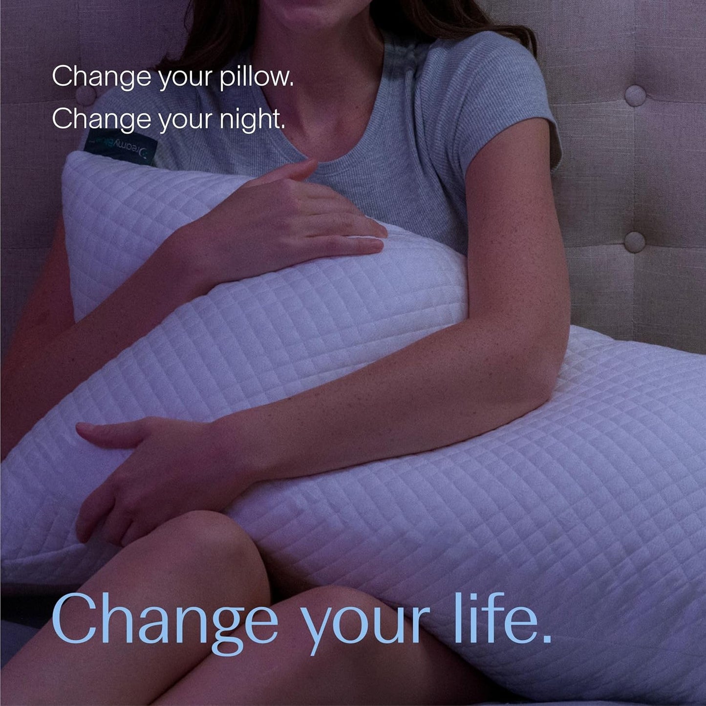 DreamyBlue Signature Pillow w/Adjustable Loft • Shredded Memory Foam F