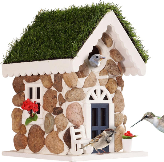 MIXUMON Bird Houses for Outside, Outdoor Bird House for Bird Families 