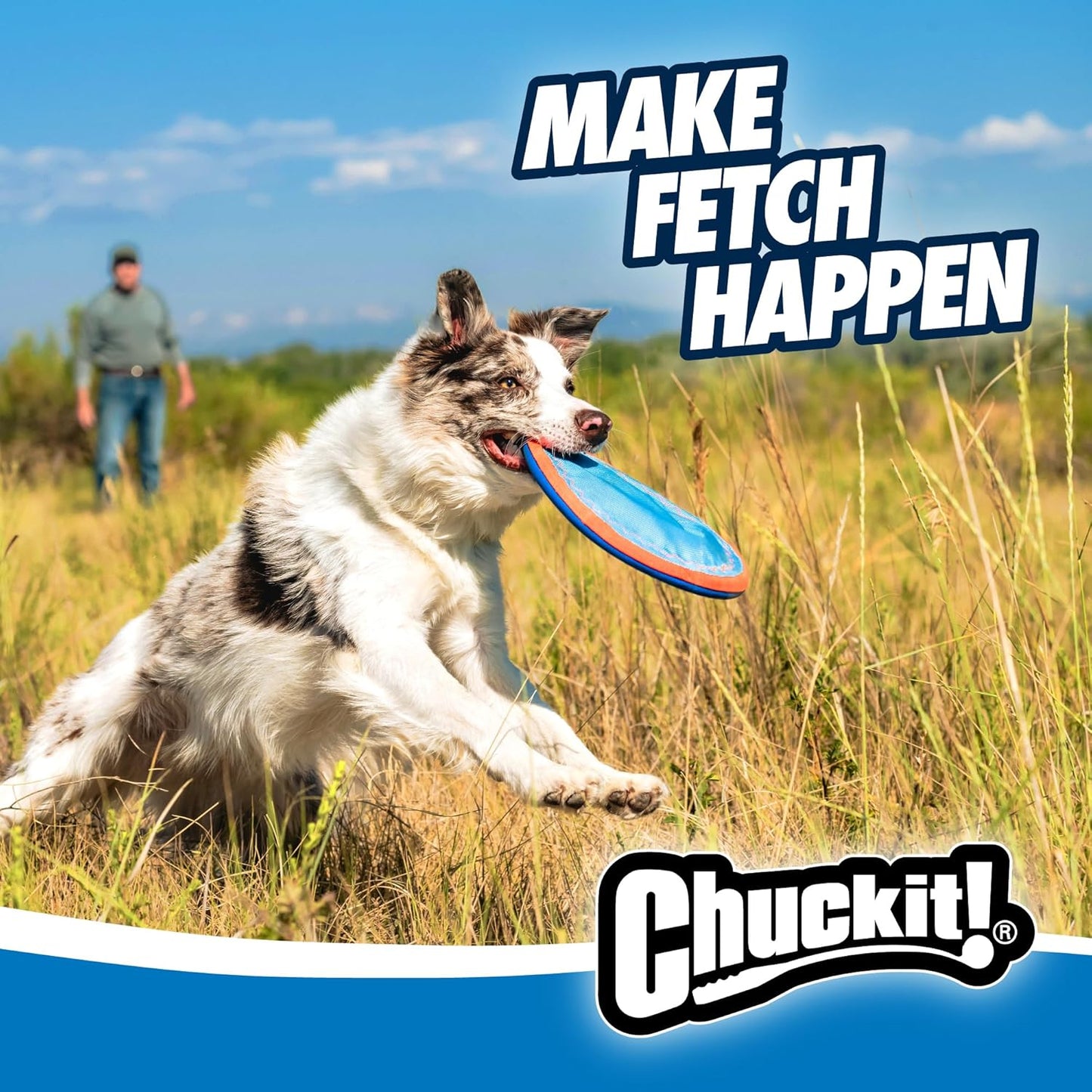 Chuckit! Paraflight Flying Disc Dog Toy - Water Floating Flyer - Durab