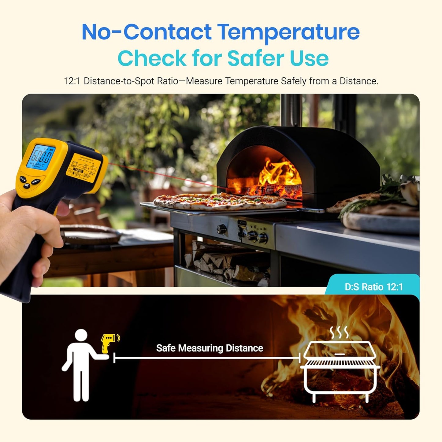 Etekcity Infrared Thermometer Laser Temperature Gun 774, Meat Food Can