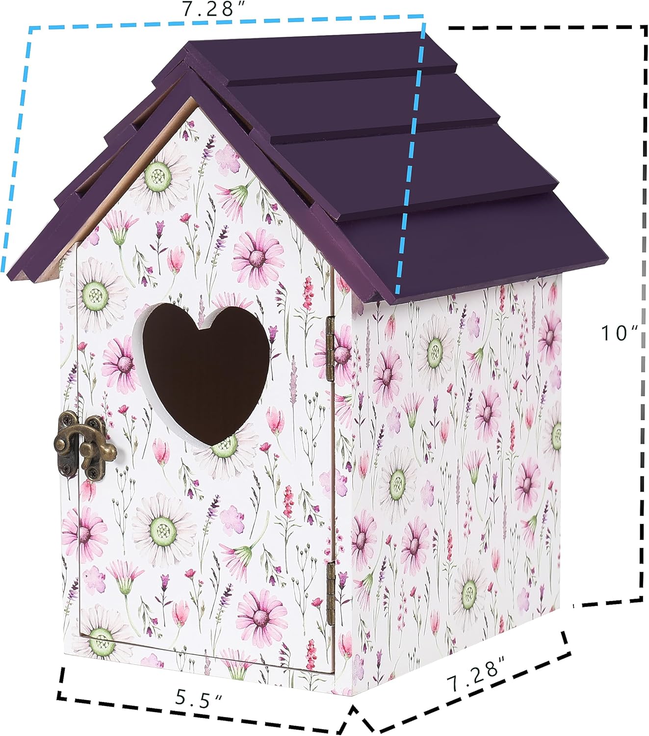 ARTAWEIN Flowering shrubs Bird House Attract Bird as Nesting spot Elegant Garden Decor Nesting Boxes for Birds Solid Wood Garden Bird House | Decoratvie Birdhouse for Kid's Play or Home Decoration
