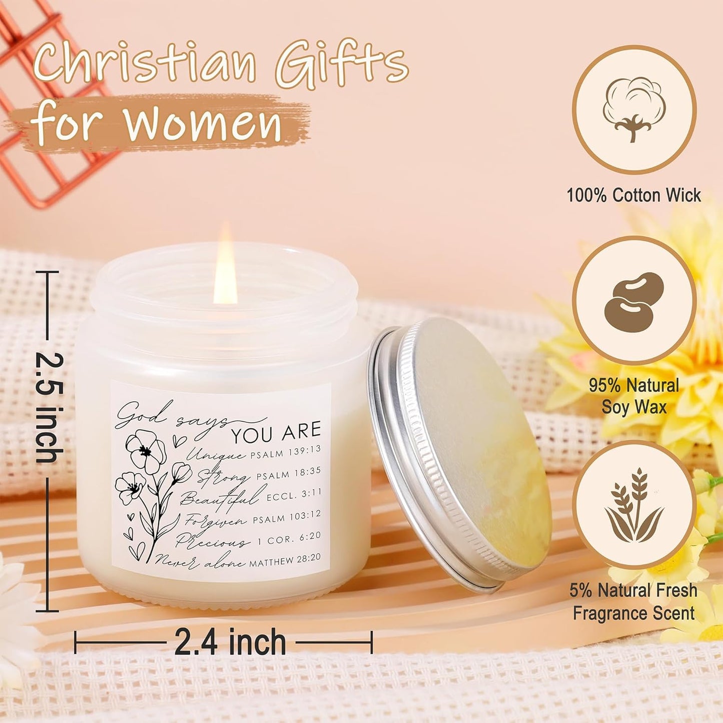 Christian Religious Gifts for Women, Easter Mothers Day Birthday Graduation Gifts for Her Women, Best Friend Sister Mom Christmas Valentines Friendship Faith Ideas Present