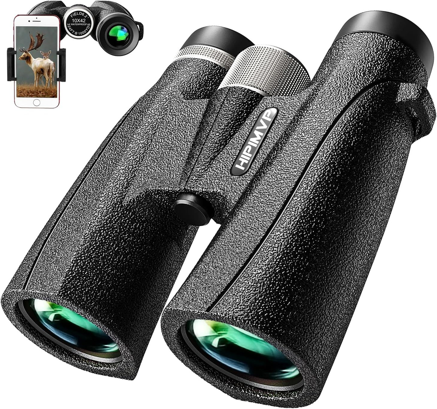 IPX7 Waterproof Powerful 10x42 Binoculars for Adults high Powered Hunt