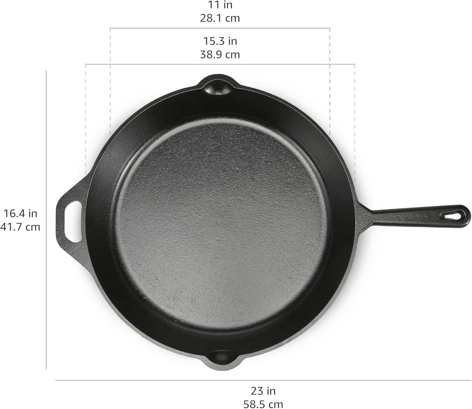 Amazon Basics Pre-Seasoned Cast Iron Skillet, Oven Safe, Even Heating,