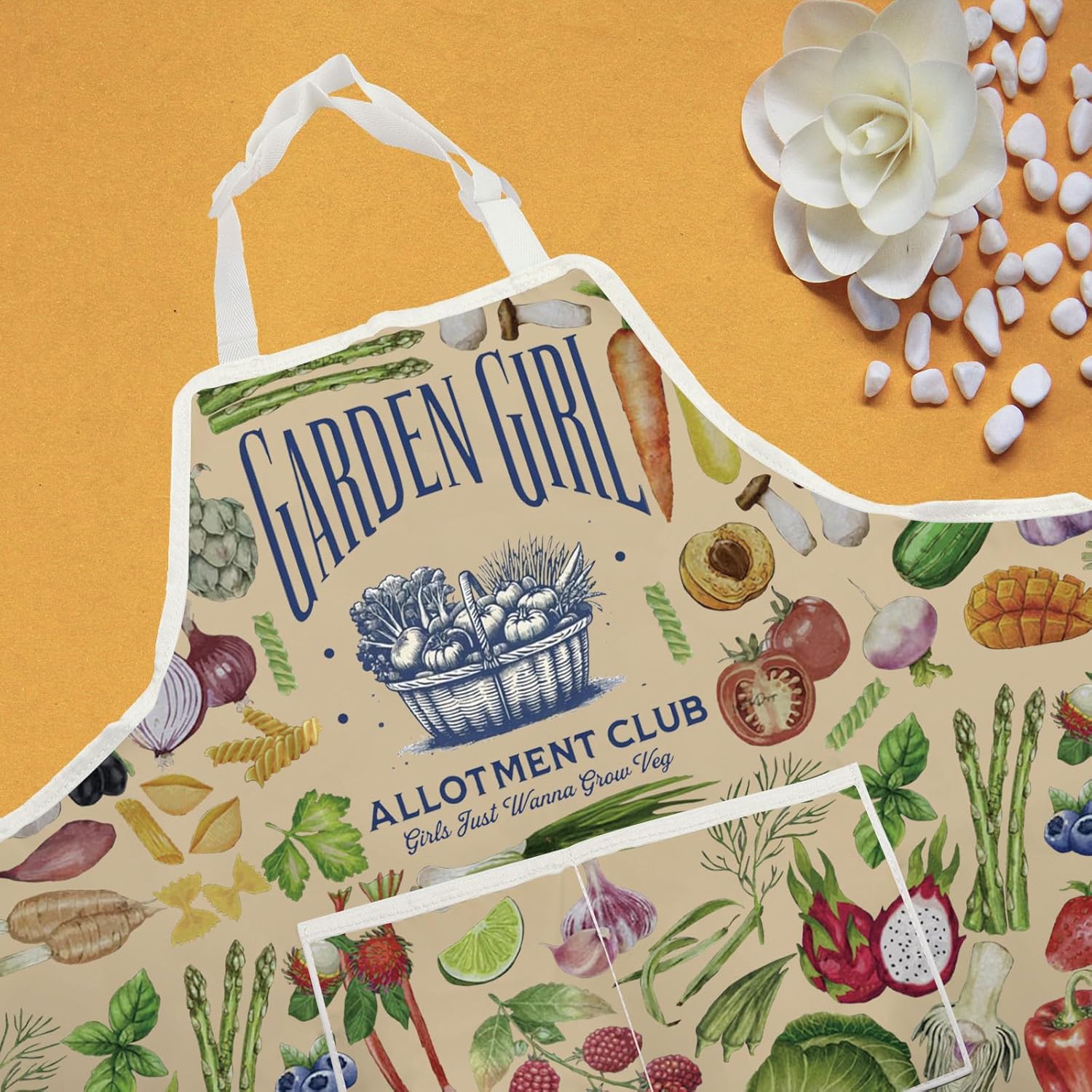 WCGXKO Garden Girl Allotment Club Kitchen Apron Garden Plant Grow Gift