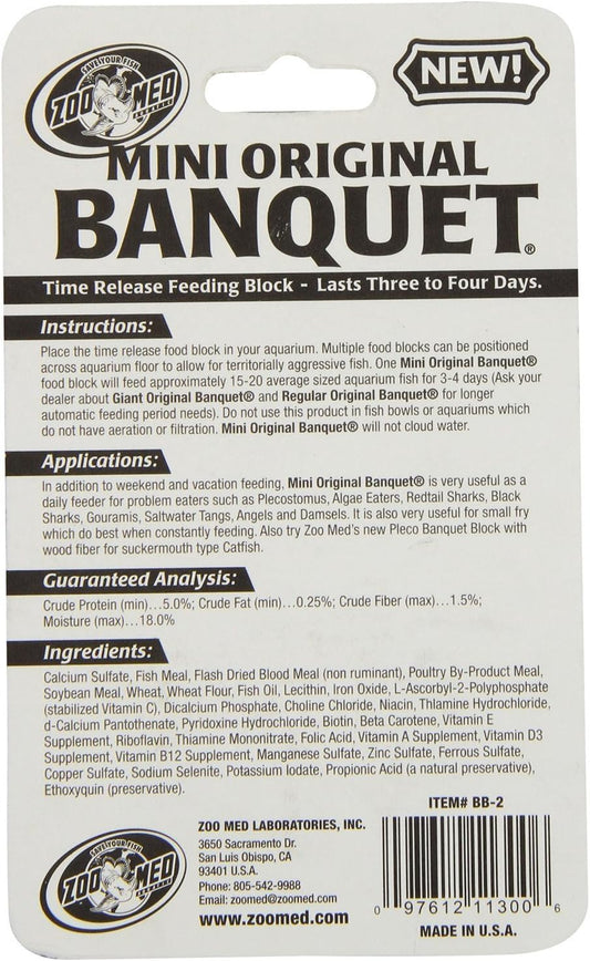 Zoo Med Laboratories Mini Banquet Block Feeders - 18 Blocks Total (3 P