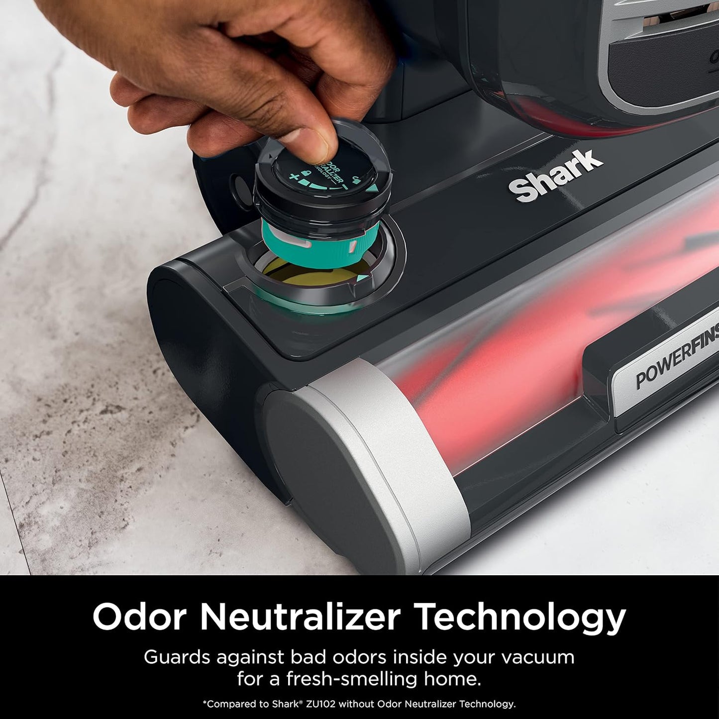 Shark ZU102 Rotator Pet Upright Vacuum with PowerFins HairPro & Odor Neutralizer Technology, Charcoal, 2.9 L Dust Cup