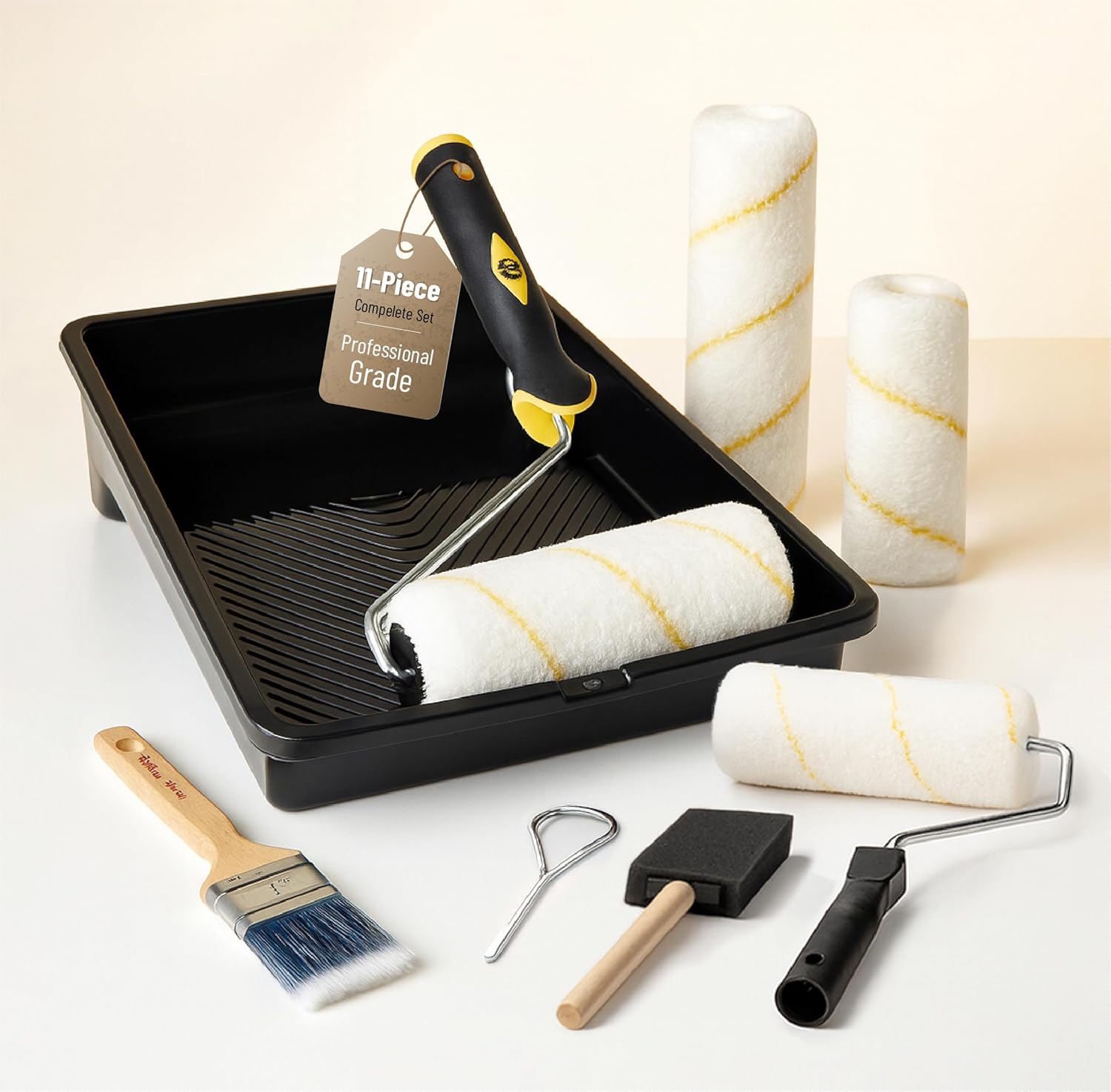 Bates - Paint Tray Set, Paint Rollers, Paint Brushes for Wall, Tray, R