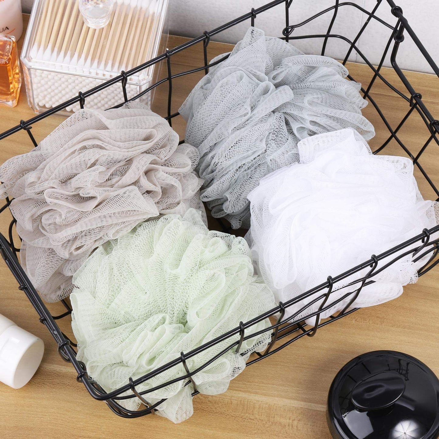 BTYMS Bath Sponge Shower Loofahs 60g Mesh Pouf Bath Scrunchies Body Wa