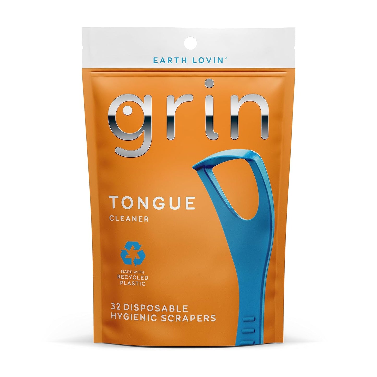 GRIN Tongue Cleaner, 32 Count, Disposable Tongue Cleaner, Hygienic Scr
