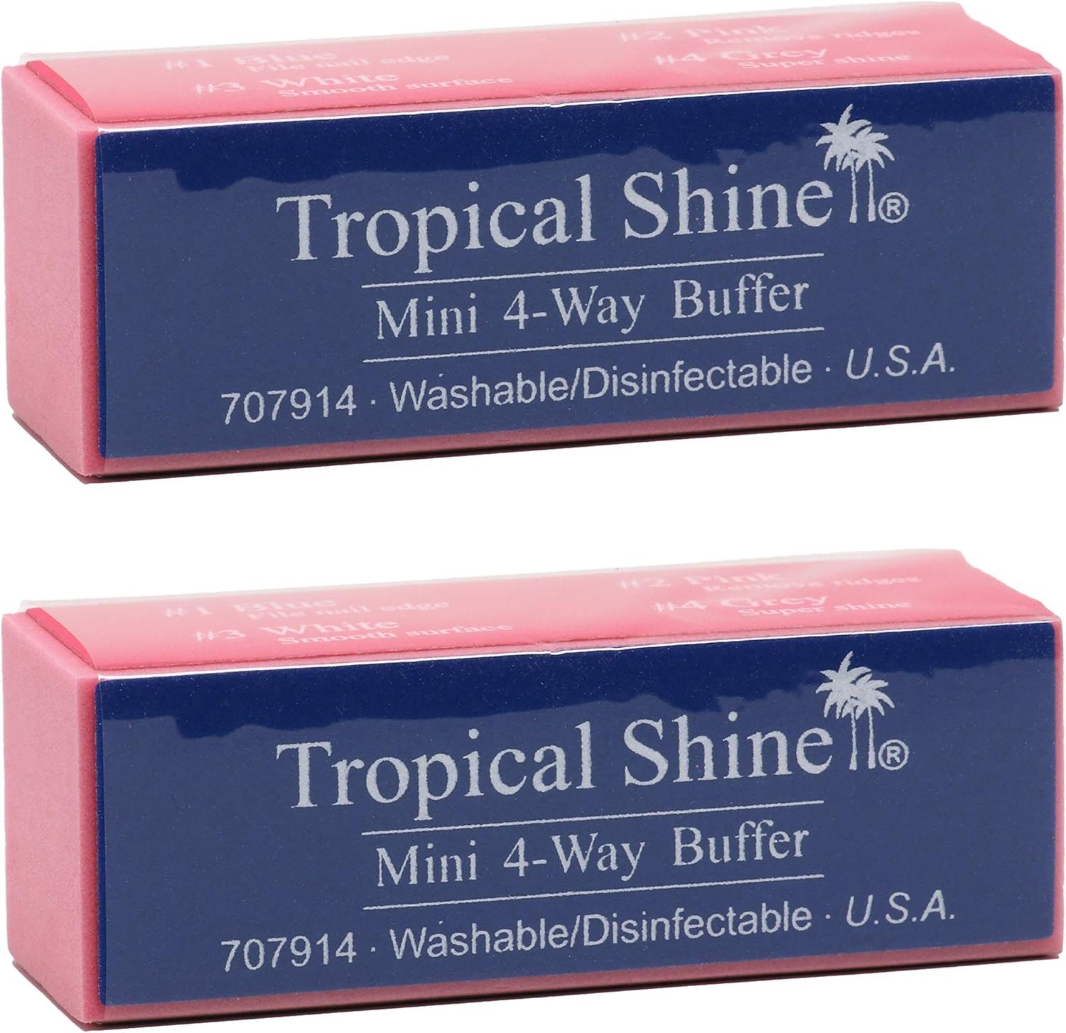Tropical Shine Mini 4 Way Buffer Block - Professional Nail Buffering B