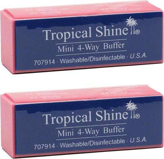 Tropical Shine Mini 4 Way Buffer Block - Professional Nail Buffering B