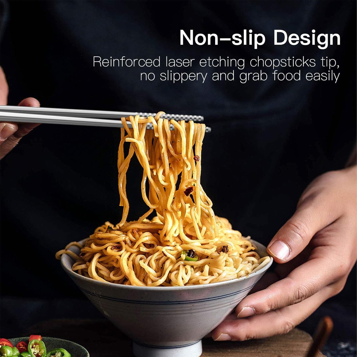 Metal Chopsticks Reusable 18/8 Stainless Steel Chopsticks Multipack Di