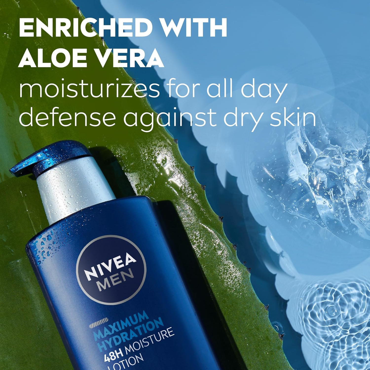 NIVEA MEN Maximum Hydration 48-Hour Moisture Body Lotion for Dry Skin,