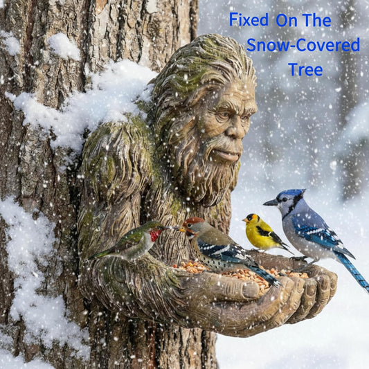 Bigfoot Bird Feeder Sasquatch Sculpture Garden Decor Tree Hugger Outdoor Statue Yard Art Wildlife Feeder Unique Gift Resin