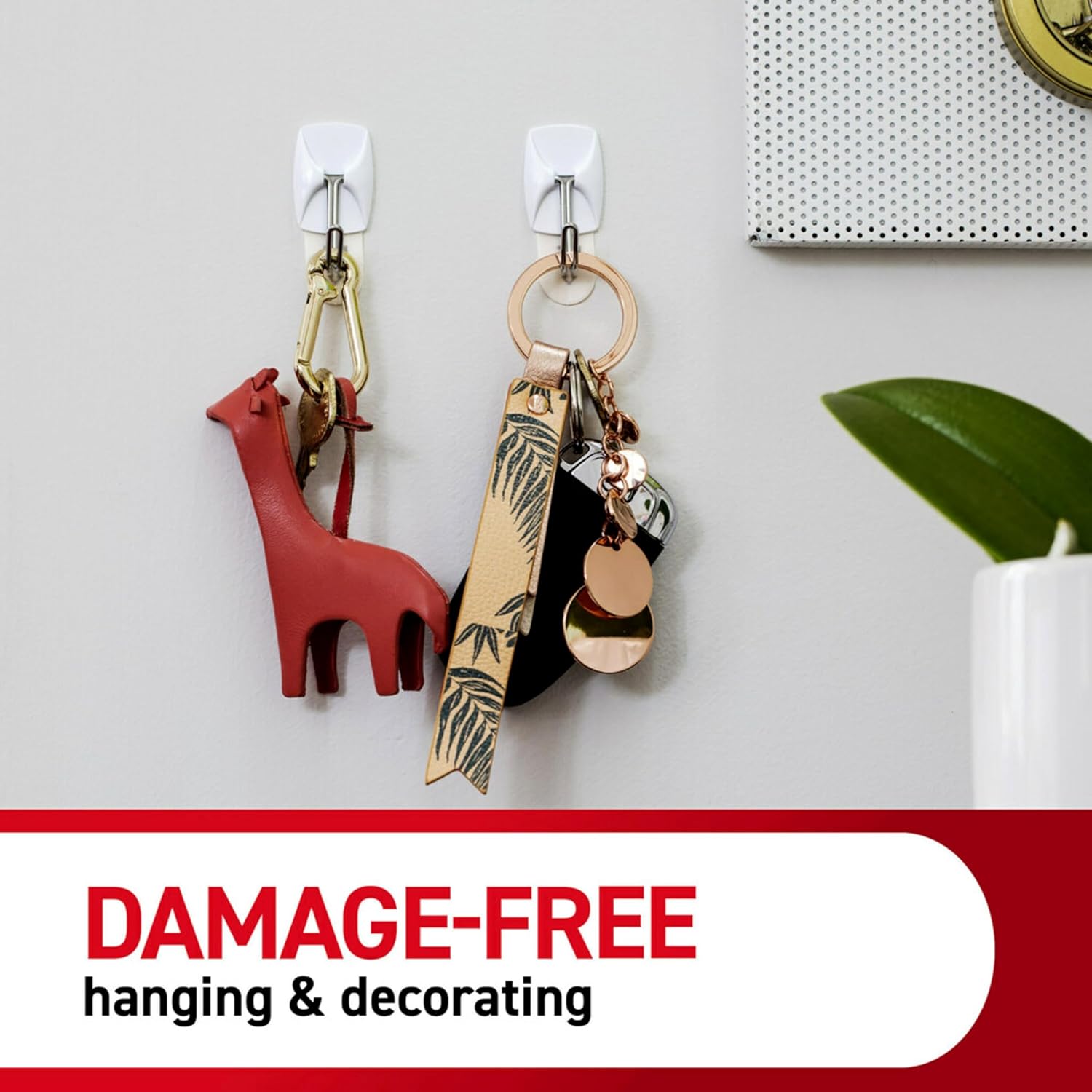 Command Small Wire Toggle Hooks, 16 Hooks and 24 Strips, Damage-Free H