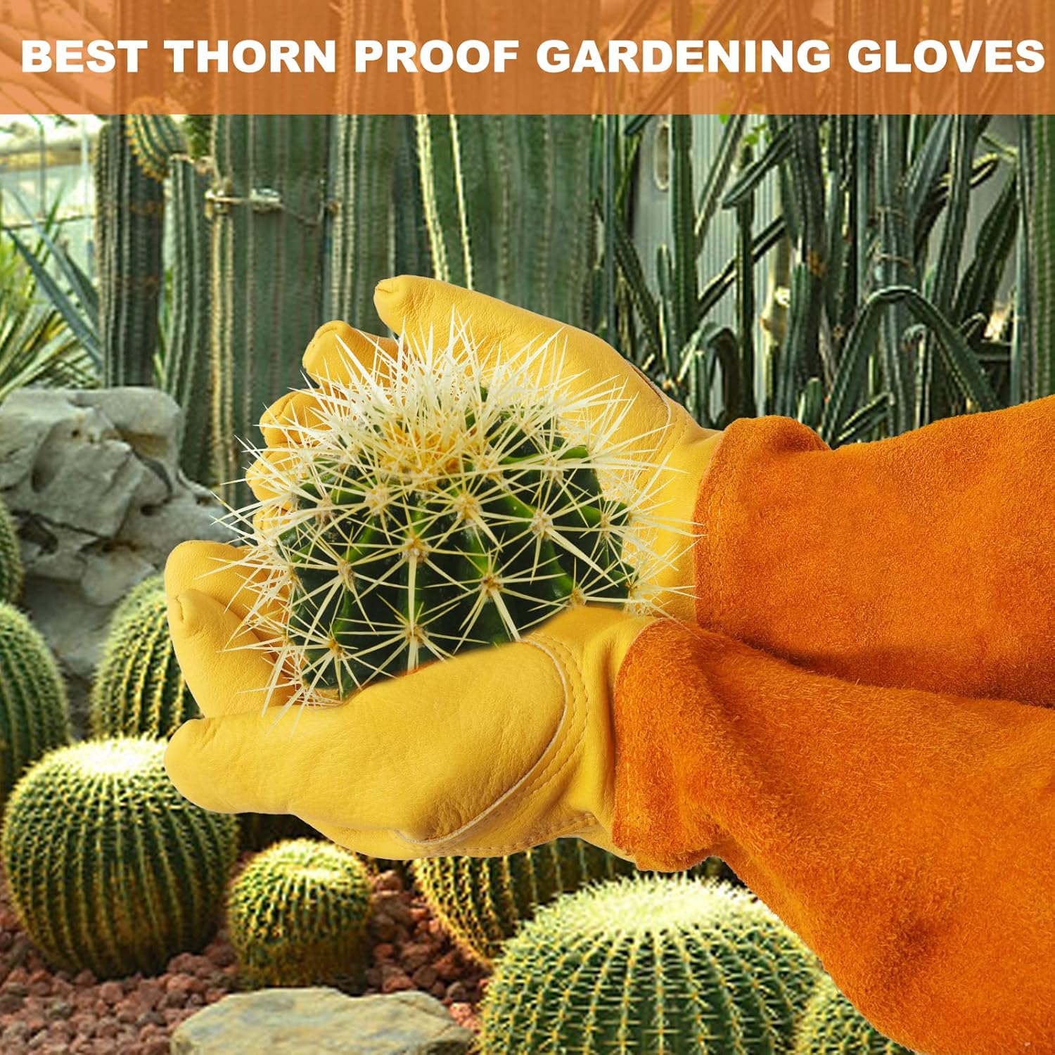 Long Gardening-Gloves Women/Men-Thorn proof Rose Pruning Heavy Duty Ga