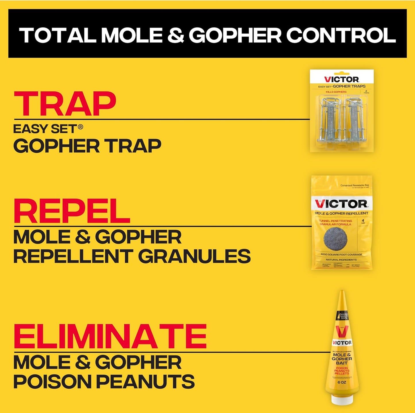 Victor M6006 Outdoor Mole & Gopher Poison Peanuts, Mole and Gopher Kil